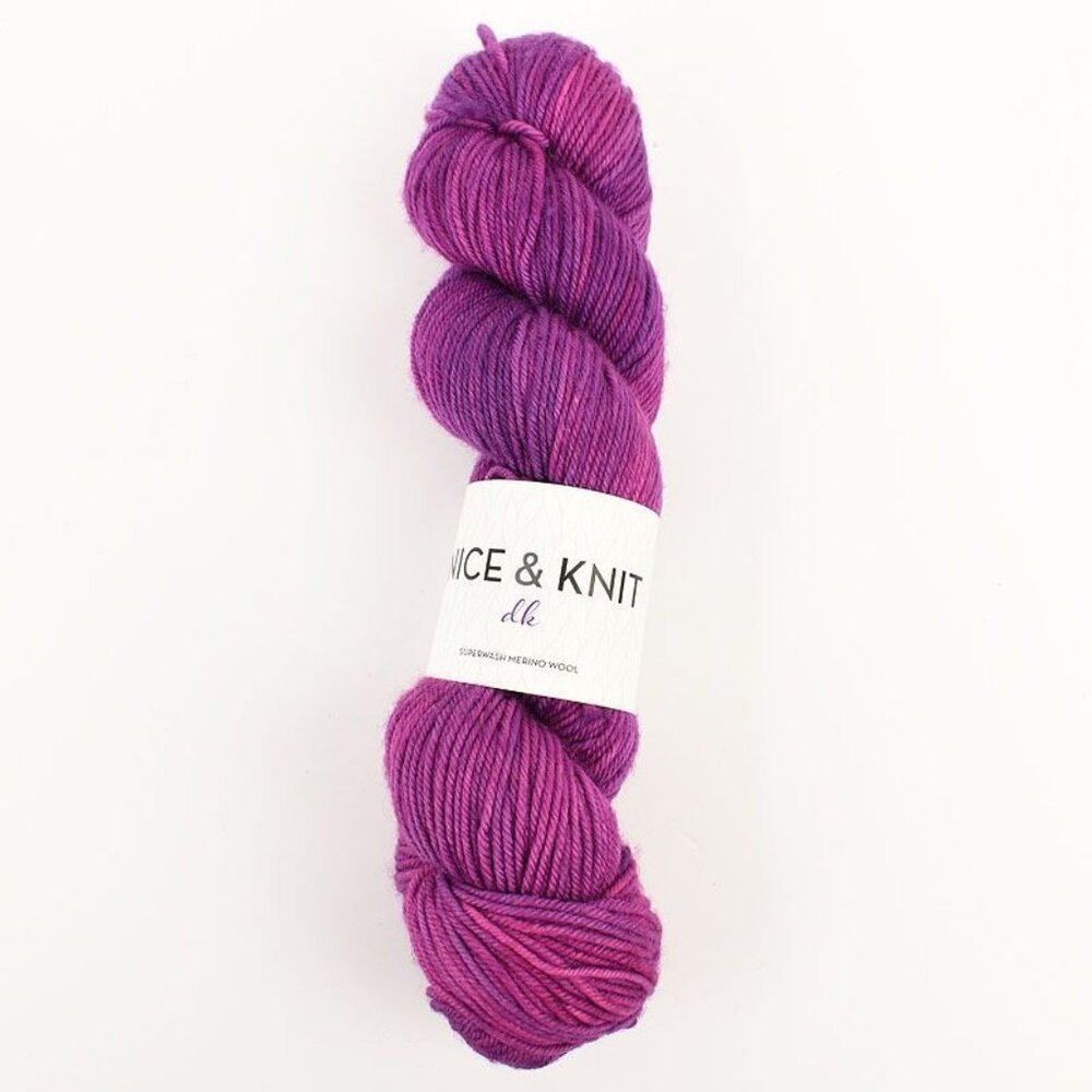 Nice & Knit DK Yarn 100% Merino Wool Hand Dyed Royal Purple